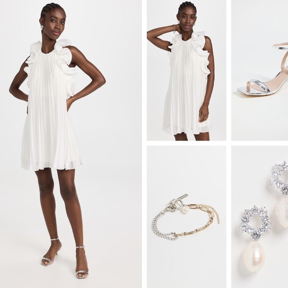 Sam Edelman Silver Rayelle Goatskin Leather Heels - Picture 15 of 16